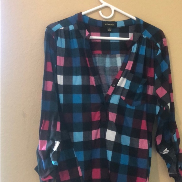 Cute multicolor plaid shirt - Picture 1 of 3